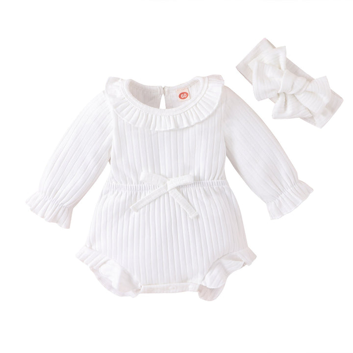Discover the Comfort and Style of Our Long Sleeve Sunken Stripe Romper