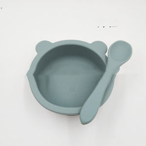 Suction Cup Anti-fall Bear Silicone Baby Bowl: The Ultimate Feeding Companion for Your Child