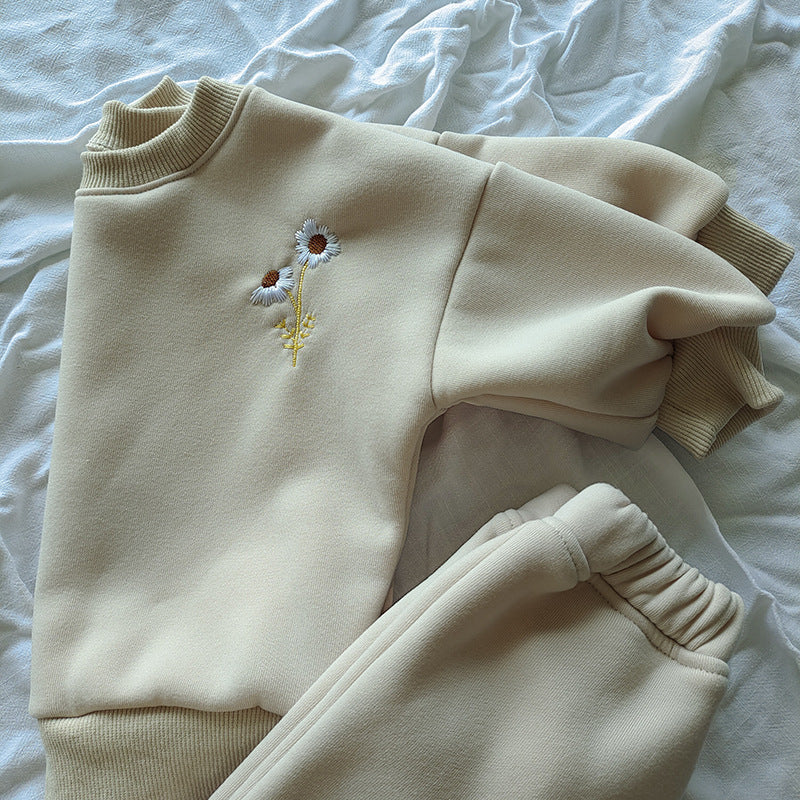 Winter Fleece-lined Embroidery Clothing