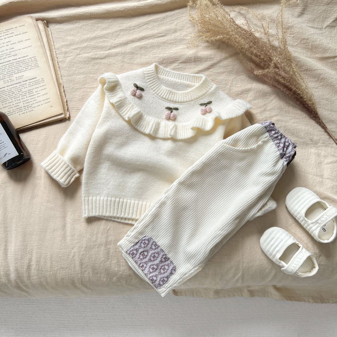 Baby Long Sleeve Lace Collar Knitted Tops Clothing