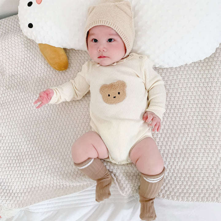 Cute Bear Head Print Baby Clothing