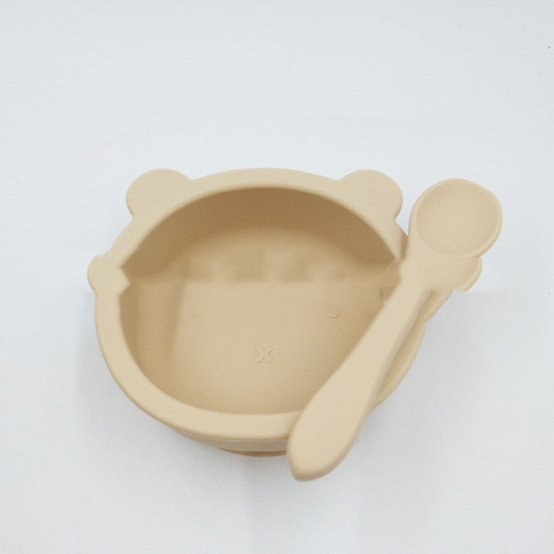 Suction Cup Anti-fall Bear Silicone Baby Bowl