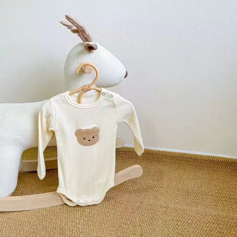 Cute Bear Head Print Baby Clothing