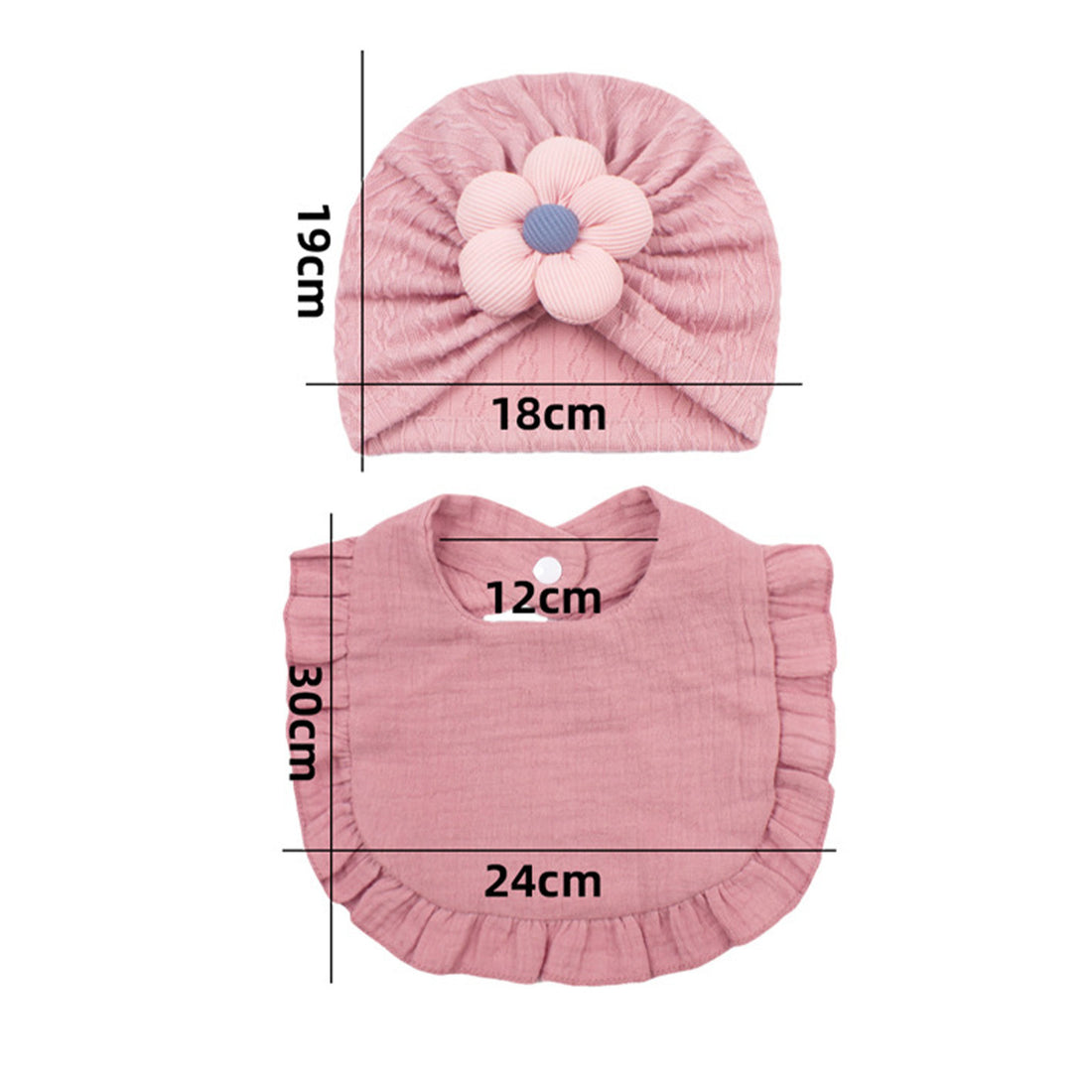 Newborn Baby Hat & Bib Set