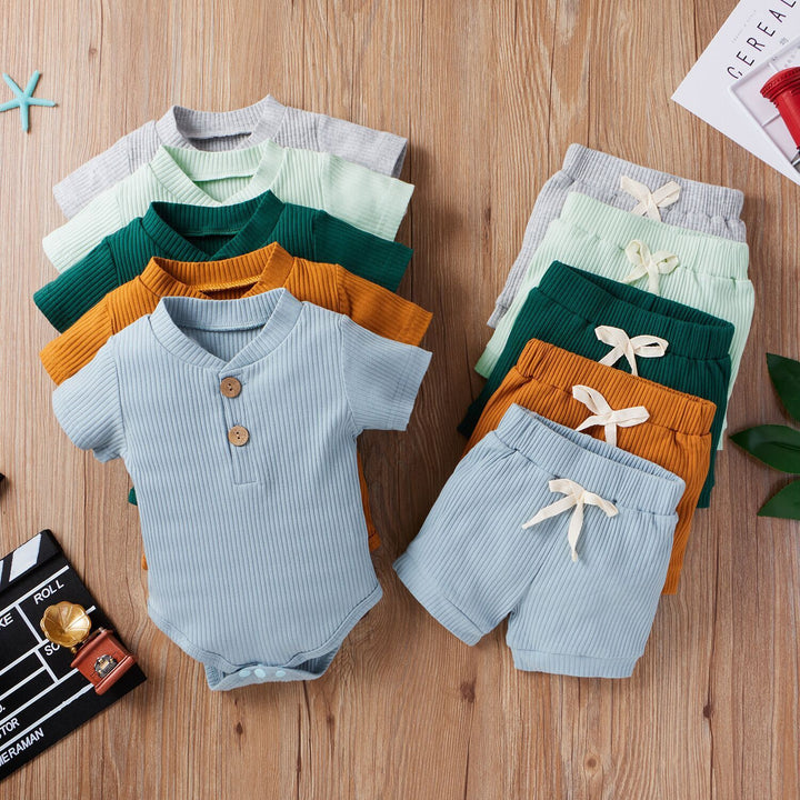 Baby Adjustable Short-sleeved Top And Shorts