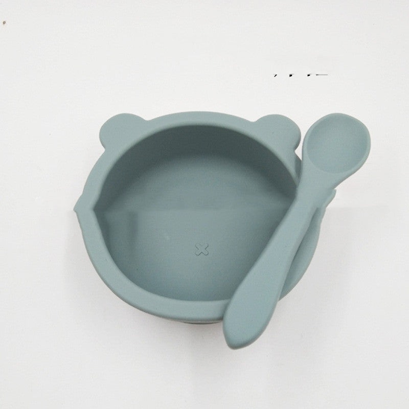 Suction Cup Anti-fall Bear Silicone Baby Bowl