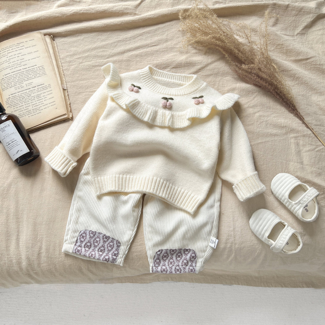 Baby Long Sleeve Lace Collar Knitted Tops Clothing