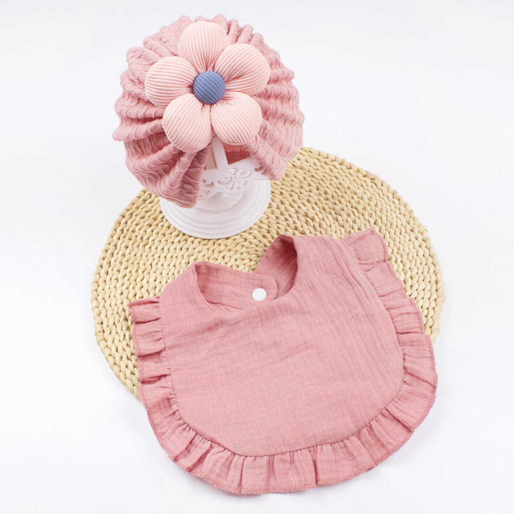 Newborn Baby Hat & Bib Set