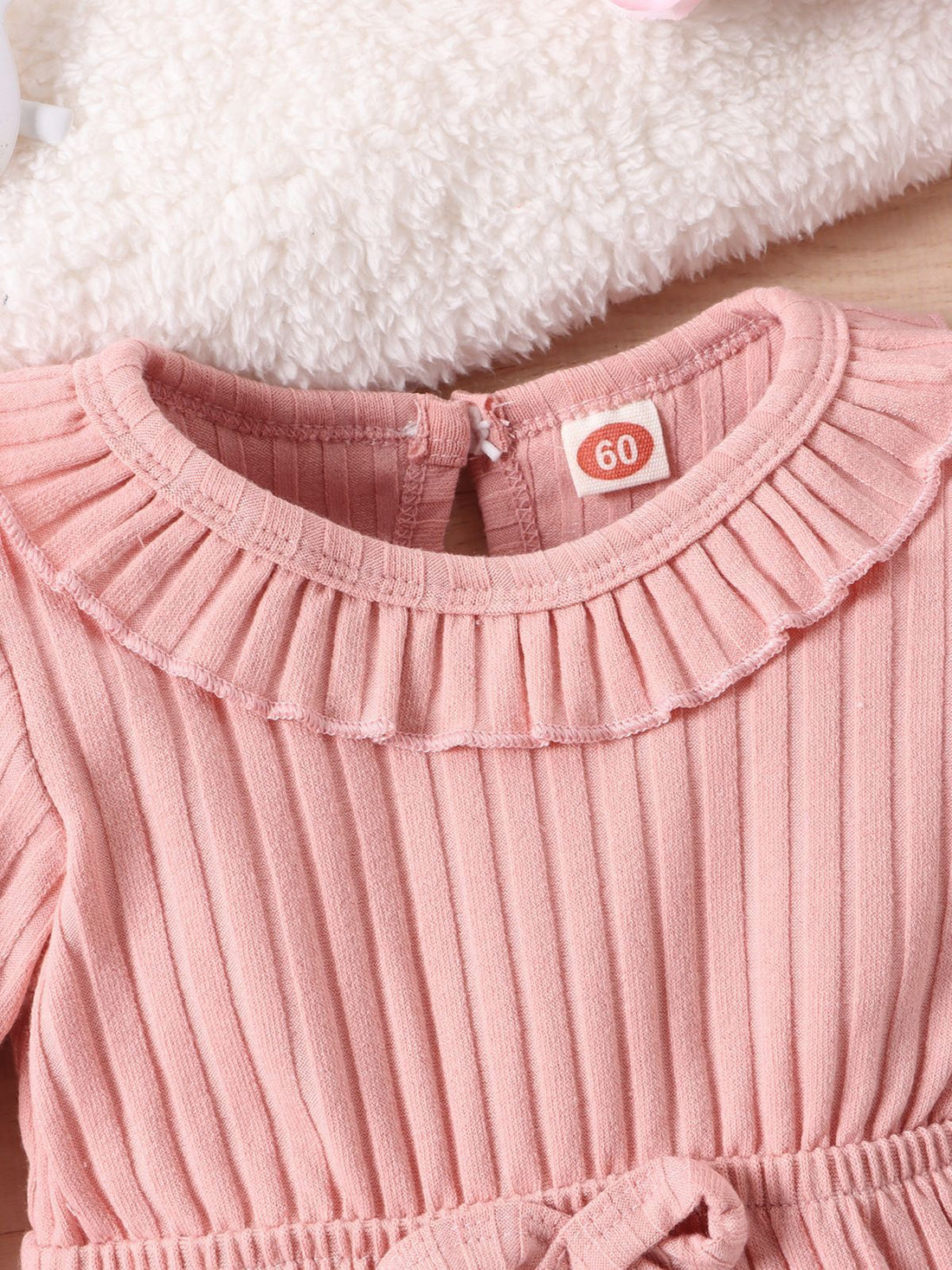 Long Sleeve Sunken Stripe Romper