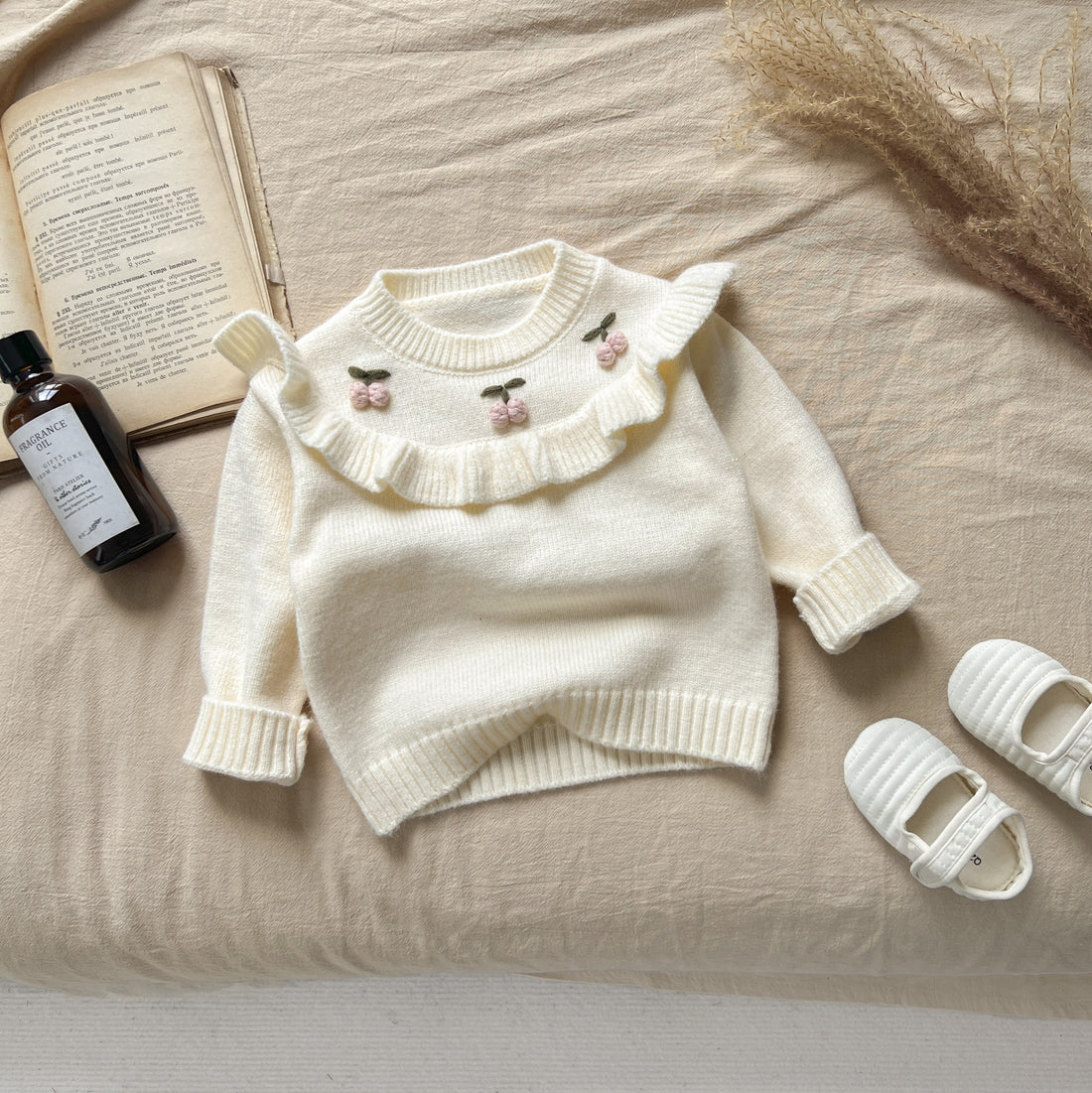 Baby Long Sleeve Lace Collar Knitted Tops Clothing