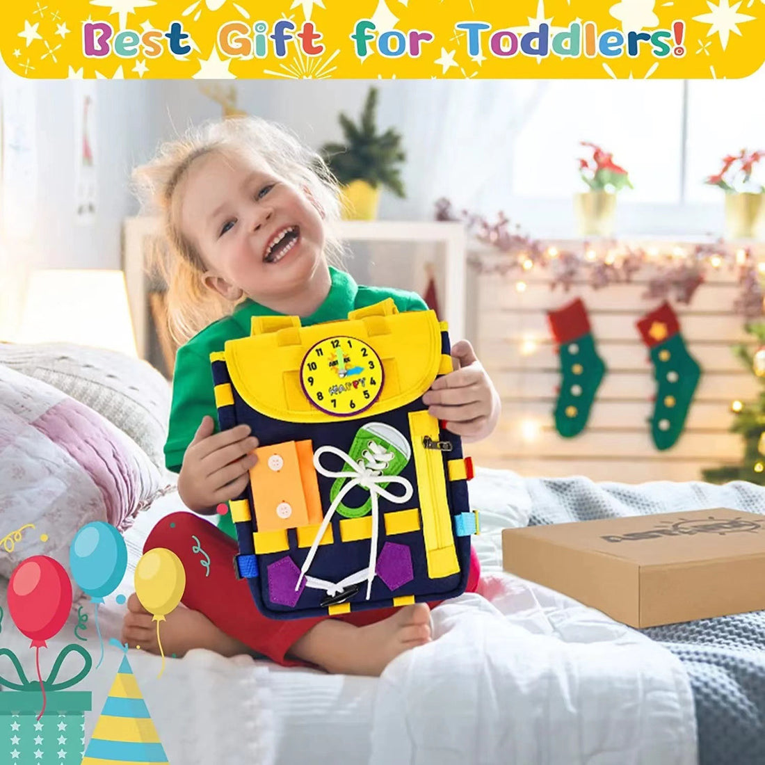 Toddler Board Backpack Learning Activity Toys