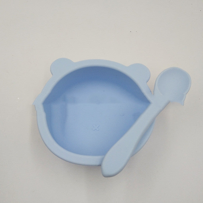 Suction Cup Anti-fall Bear Silicone Baby Bowl