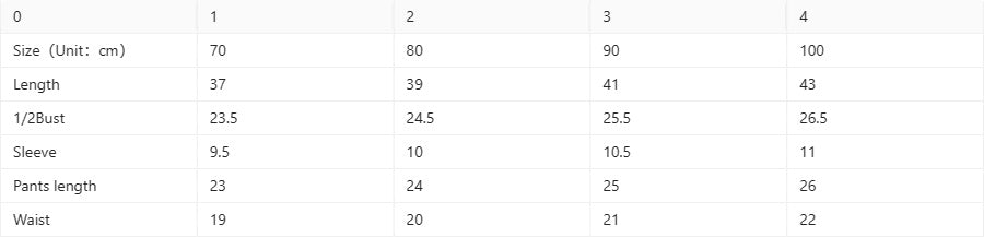 Baby Adjustable Short-sleeved Top And Shorts