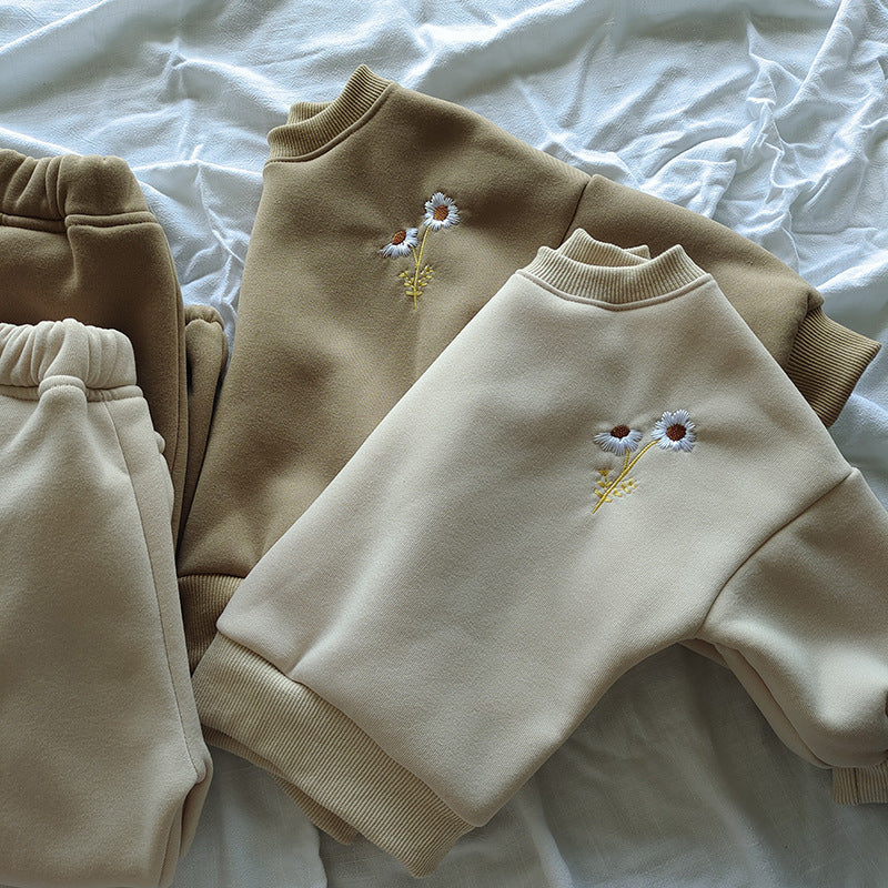 Winter Fleece-lined Embroidery Clothing