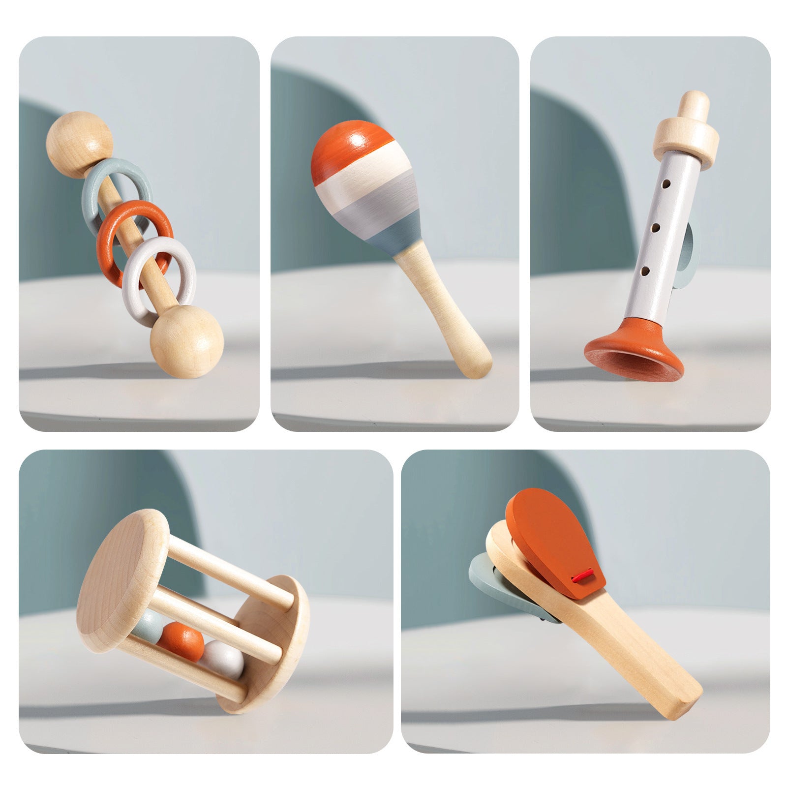 Baby Rattle Early Education Wooden Toys