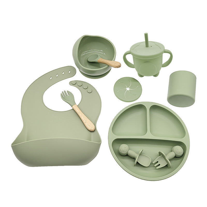 Baby Eat Food Feeding Silicone Tableware