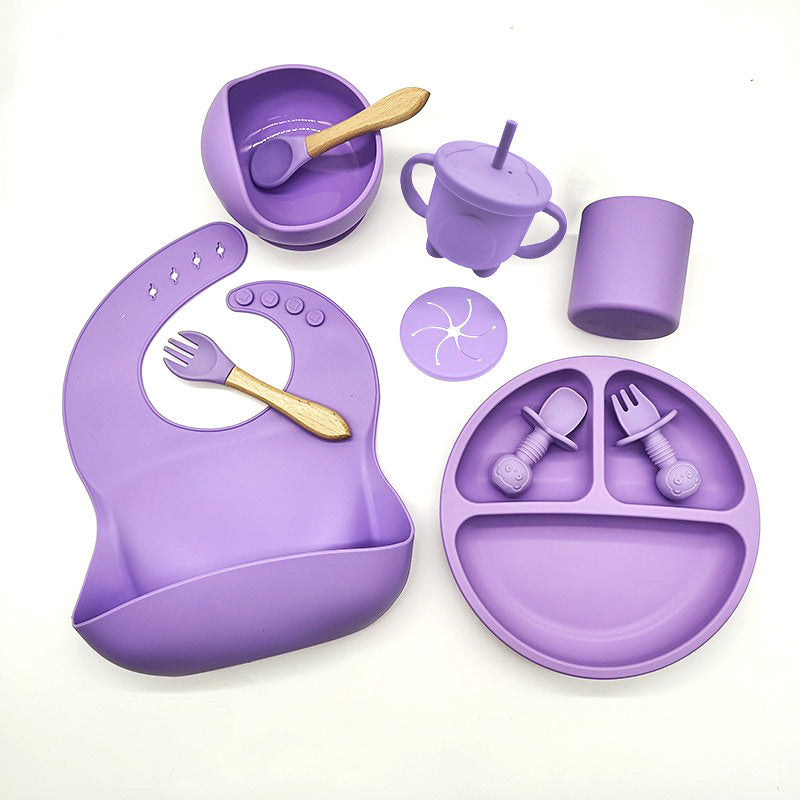 Baby Eat Food Feeding Silicone Tableware