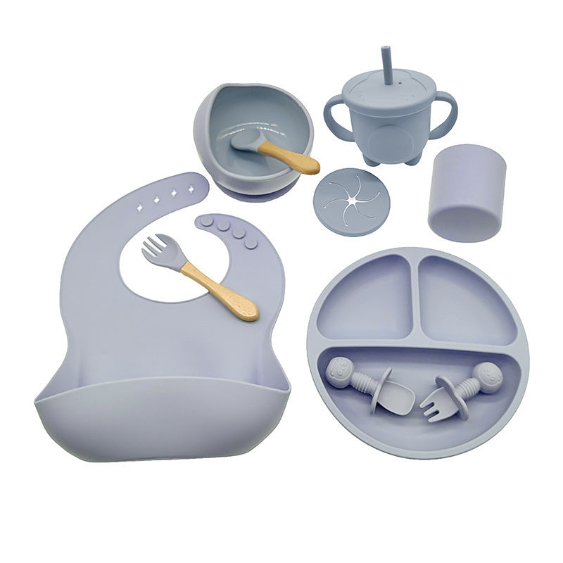 Baby Eat Food Feeding Silicone Tableware