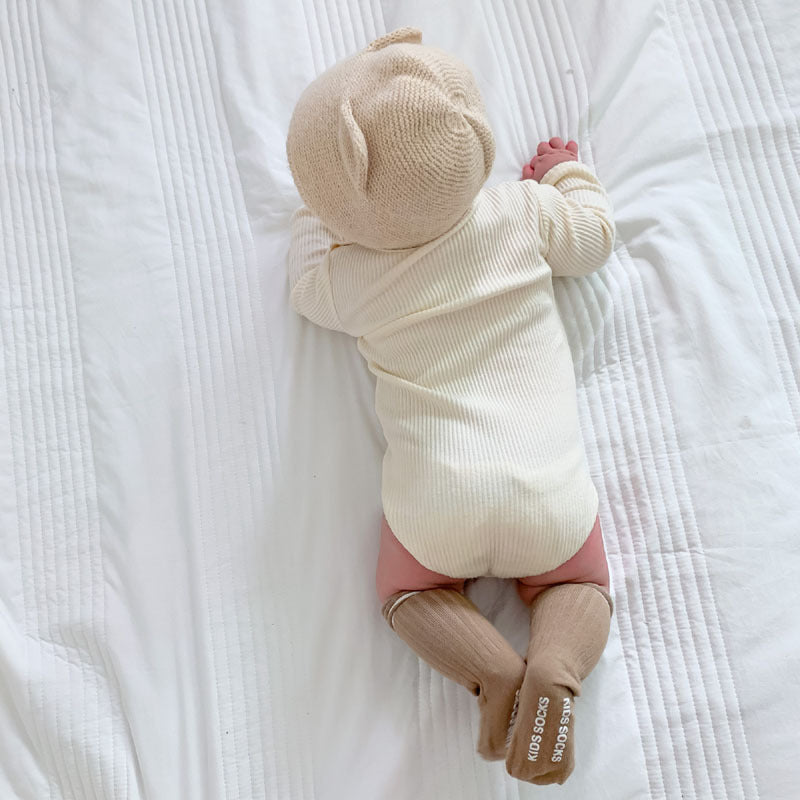 Cute Bear Head Print Baby Clothing