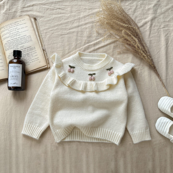 Baby Long Sleeve Lace Collar Knitted Tops Clothing